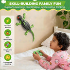 Wall Climbing RC Lizard Toy | Remote Control Gecko that Crawls on Walls & Ceilings | 360° Stunt RC with LED Eyes | Prank & Thrill Gift for Boys & Girls