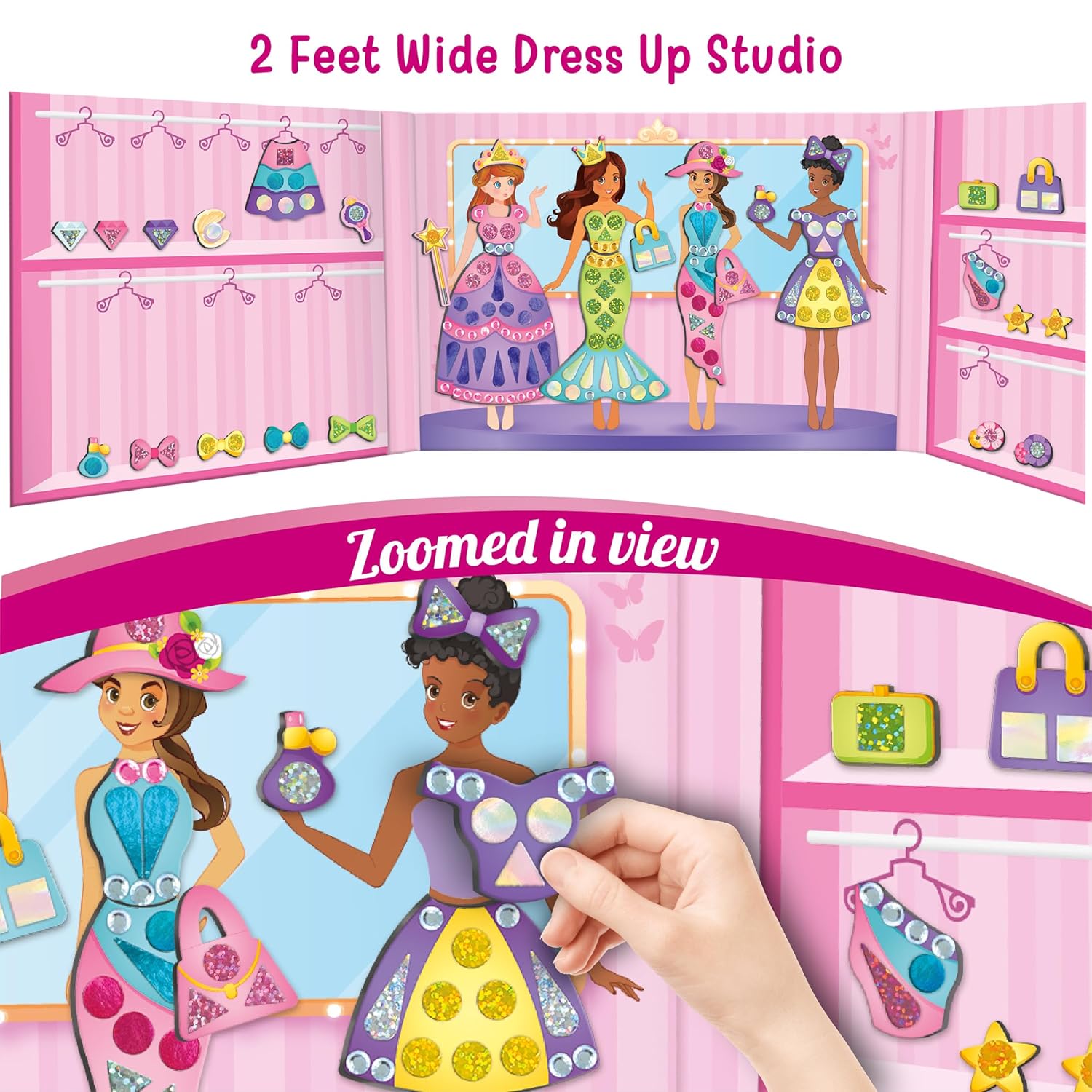 Imagimake DIY Magnetic Dress-Up Princess |  Birthday Gift for Girls Ages 3-7 Multicolour