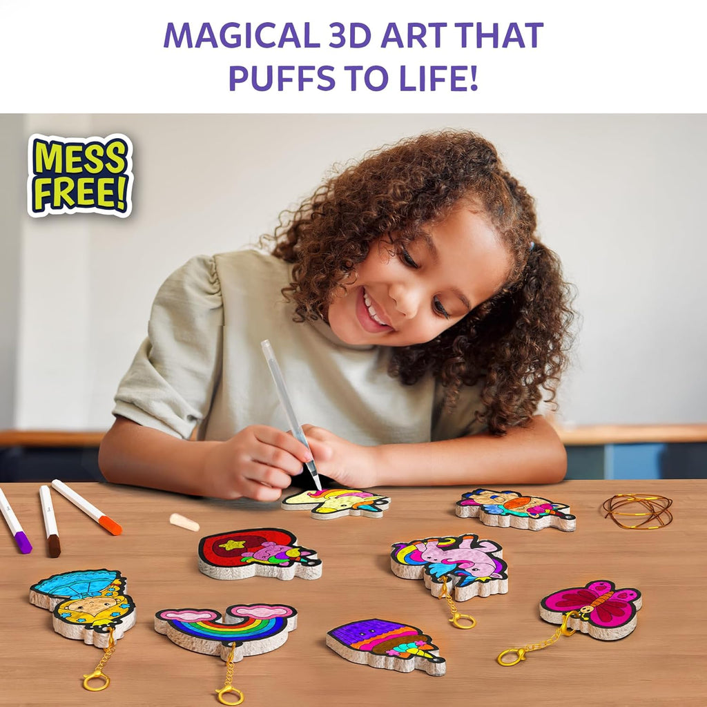 Skillmatics 3D Art Kit - Aqua Puffs Princesses & Unicorns, Mess-Free Painting Craft for Kids, DIY Colour & Inflate Activity, Travel Toys & Creative Gifts for Girls & Boys Ages 4, 5, 6, 7, 8, 9, 10