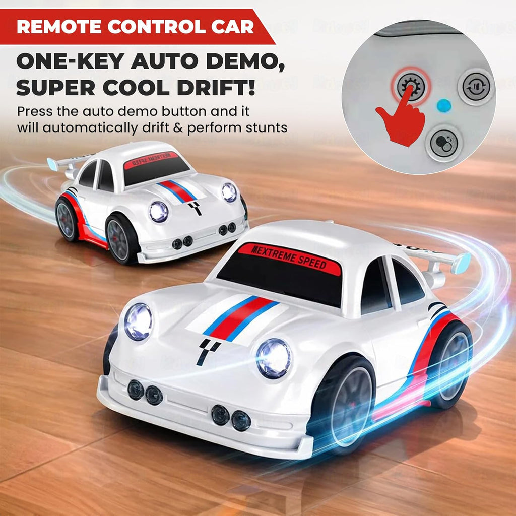Mini RC Drift Car for Kids | 360° Drift & Stunt, LED Lights, Sound Effects, Follow Me Mode, Escape Mode| Gift for Boys & Girls