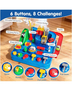 Car Race Track Adventure Toys for 3+ Year Old Boys & Girls, City Rescue Preschool Educational Vehicle Puzzle Playset