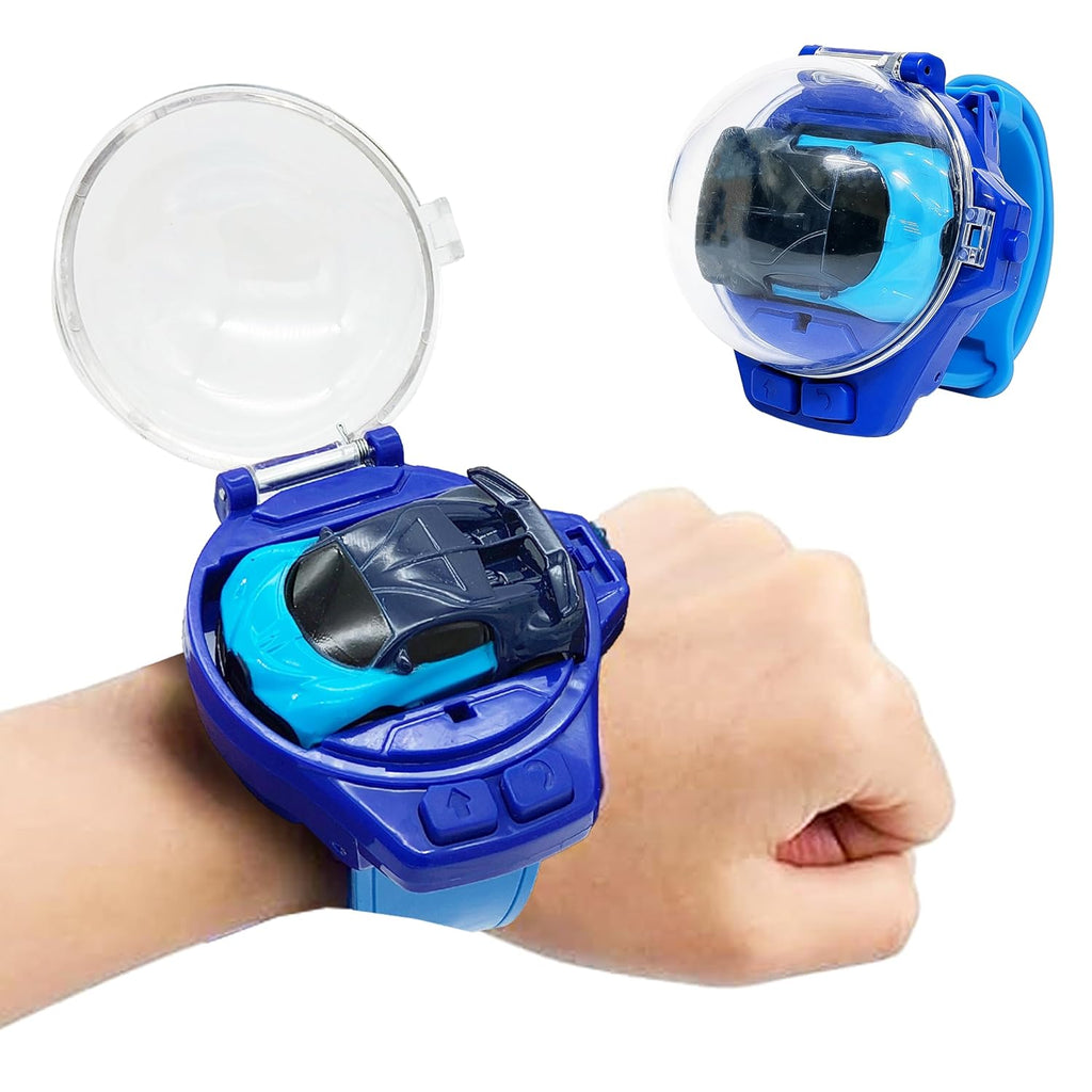 Wrist Watch Remote Controlled Mini Car Toy for Kids with USB Charging Cable - Rechargeable 2 Function Remote Watch