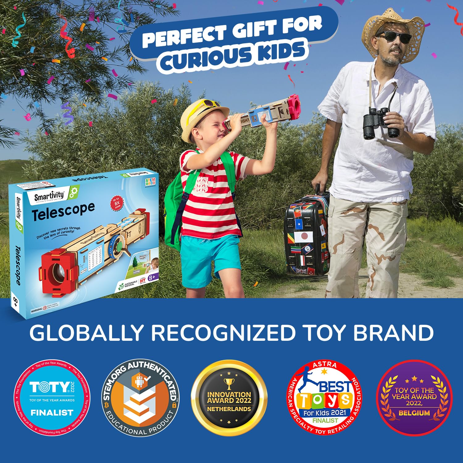 Smartivity Telescope Toy for Kids| Birthday/Christmas Gift for Boys & Girls | DIY Science Toys for Kids 8-14 Years