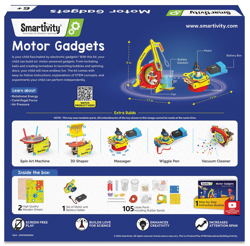Smartivity 10-in-1 STEM Engineering Kit for Kids Ages 6-12 Years Old | Christmas Gifts for Smart Kids