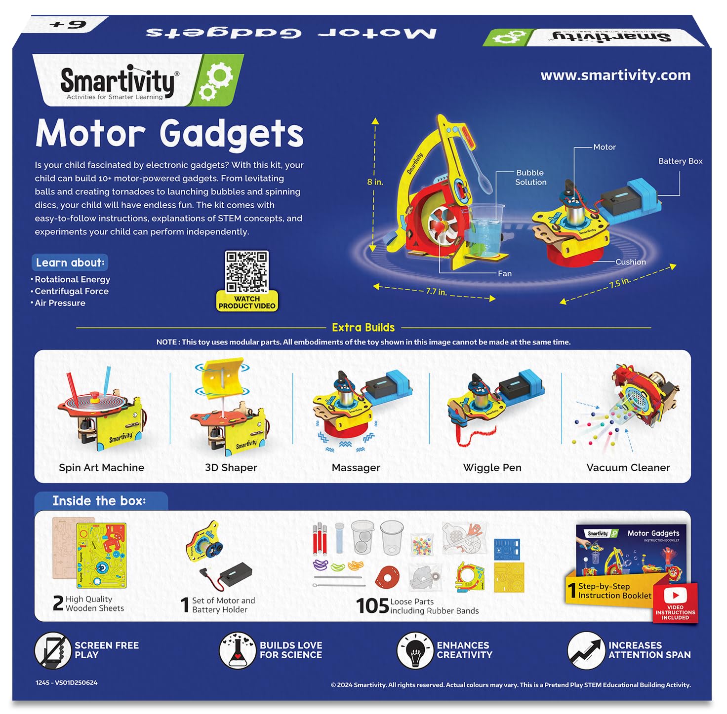 Smartivity 10-in-1 STEM Engineering Kit for Kids Ages 6-12 Years Old | Christmas Gifts for Smart Kids
