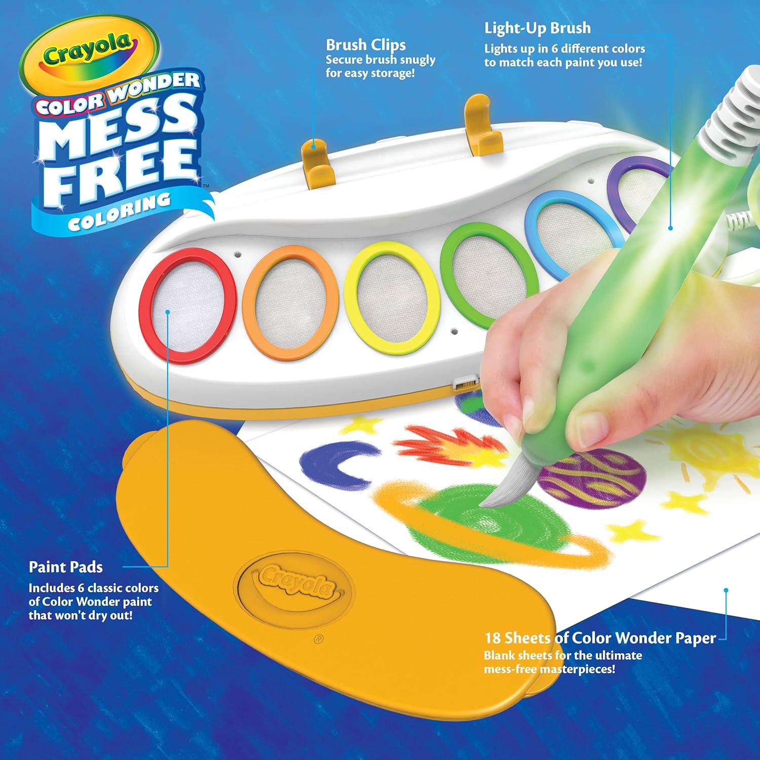 Color Wonder Mess-Free Magic Light Brush,Ink Color-Multicolor