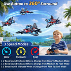 Remote Control Aeroplane RC Plane for 6-16 Years Kids Adults Fighter Jet Toy with LED Lights 360° Flip Hovering Stunt Roll Spin Flight Aircraft Foam Glider Airplane Hobby Toy