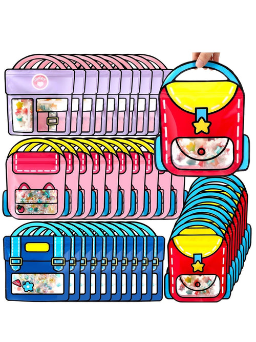 40 Pcs Party Favor Bags Bulk Reusable Birthday Goodie Bags with Handle for Birthdays, Weddings, Sweets, Christmas