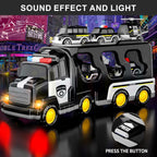 5 in 1 Police Trucks Boy Toys for 3-5 Year Old Toddlers - Toys for 3- 7 Years Old Transport Vehicle Carrier Truck Sets Kids Boys & Girls