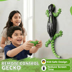 Wall Climbing RC Lizard Toy | Remote Control Gecko that Crawls on Walls & Ceilings | 360° Stunt RC with LED Eyes | Prank & Thrill Gift for Boys & Girls