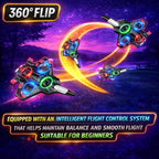 Remote Control Aeroplane RC Plane for 6-16 Years Kids Adults Fighter Jet Toy with LED Lights 360° Flip Hovering Stunt Roll Spin Flight Aircraft Foam Glider Airplane Hobby Toy