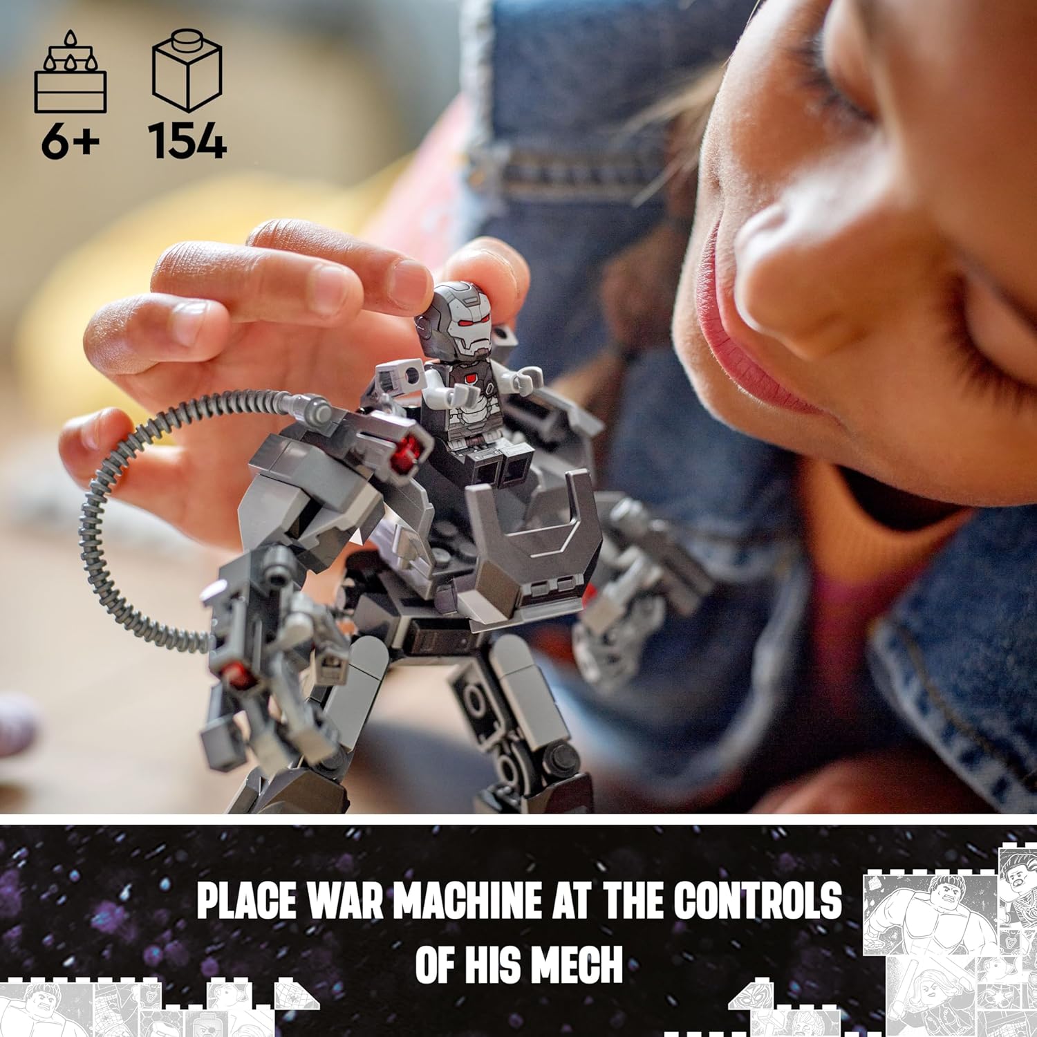 LEGO Marvel War Machine Mech Armor Buildable Warrior Toy 76277