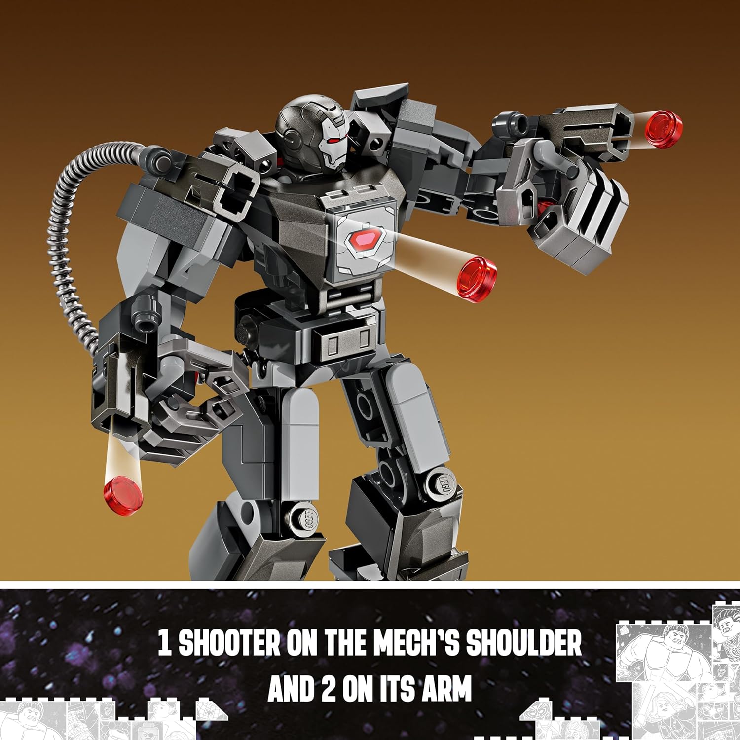 LEGO Marvel War Machine Mech Armor Buildable Warrior Toy 76277