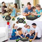 Chain Triangle Chess Game | Triggle Rubber Band Strategy Board Game for Family & Kids, 2–4 Players| 6+