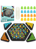 Chain Triangle Chess Game | Triggle Rubber Band Strategy Board Game for Family & Kids, 2–4 Players| 6+