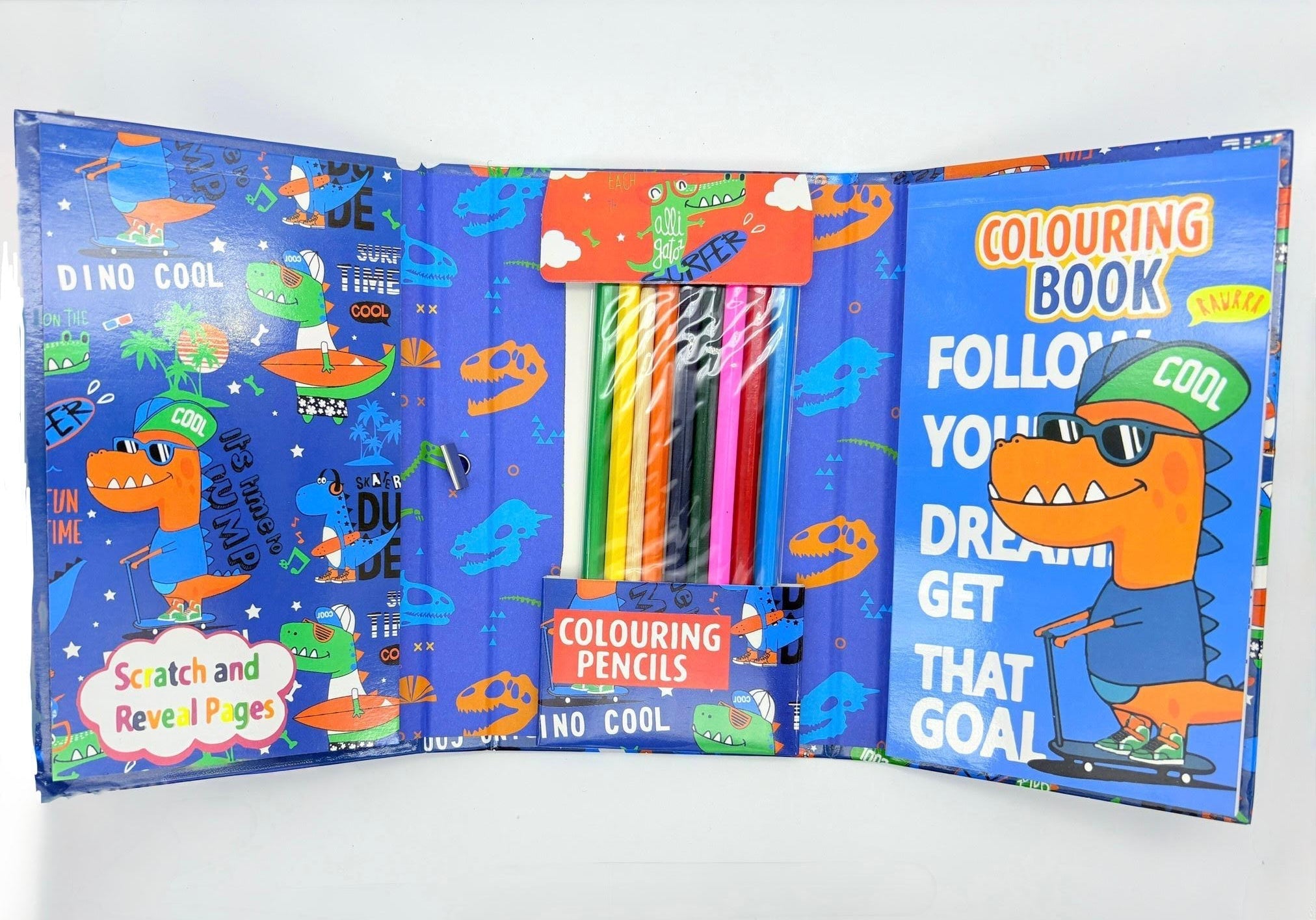 Coloring Book Set for Kids – Art & Craft Kit with Coloring Sheets, Pencils & Scratcher | Pack of 1