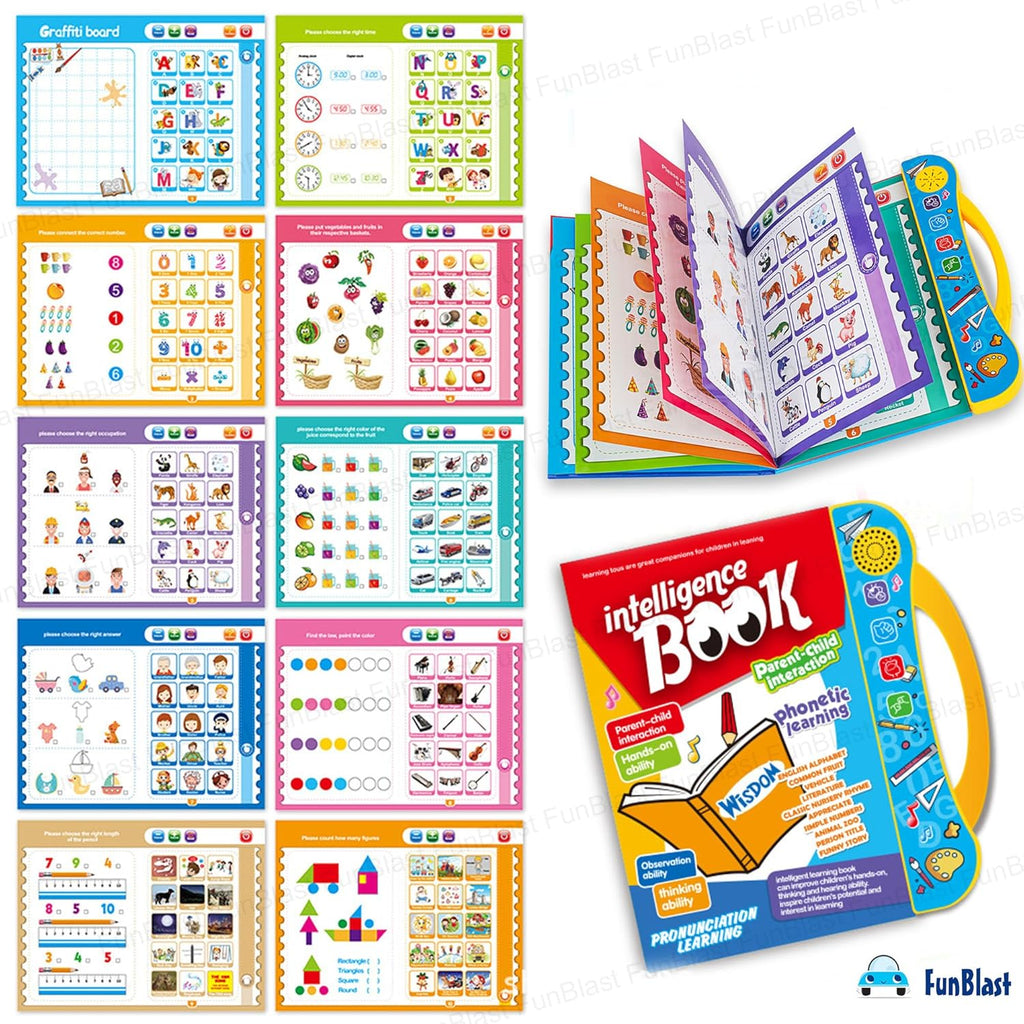 Interactive Children Book -Musical English Educational Phonetic Learning Book for 3 + Year Kids, Boys, Toddlers (Multicolor) (Battery  Included)