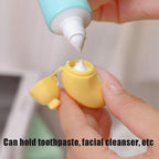 Banana Shape Toothbrush Holder with Silicone Toothpaste Holder for Kids | BPA-Free, Dustproof & Travel-Friendly Toothbrush Caps | Cute Bathroom Organizer for Toddlers & Children 1pc