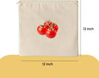 100% Cotton Reusable Vegetable Bags for Fridge | Eco-friendly Storage Bags for Kitchen Organizer | 10 Pcs | Washable Breathable Zipper Cloth Bags for Vegetables