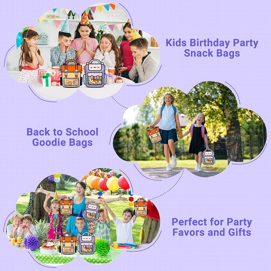 School Bag Themed Candy 5pc – Perfect Goody Bags for Kids, Ideal for Return Gifts for Birthday and Party Favors (Multi color)