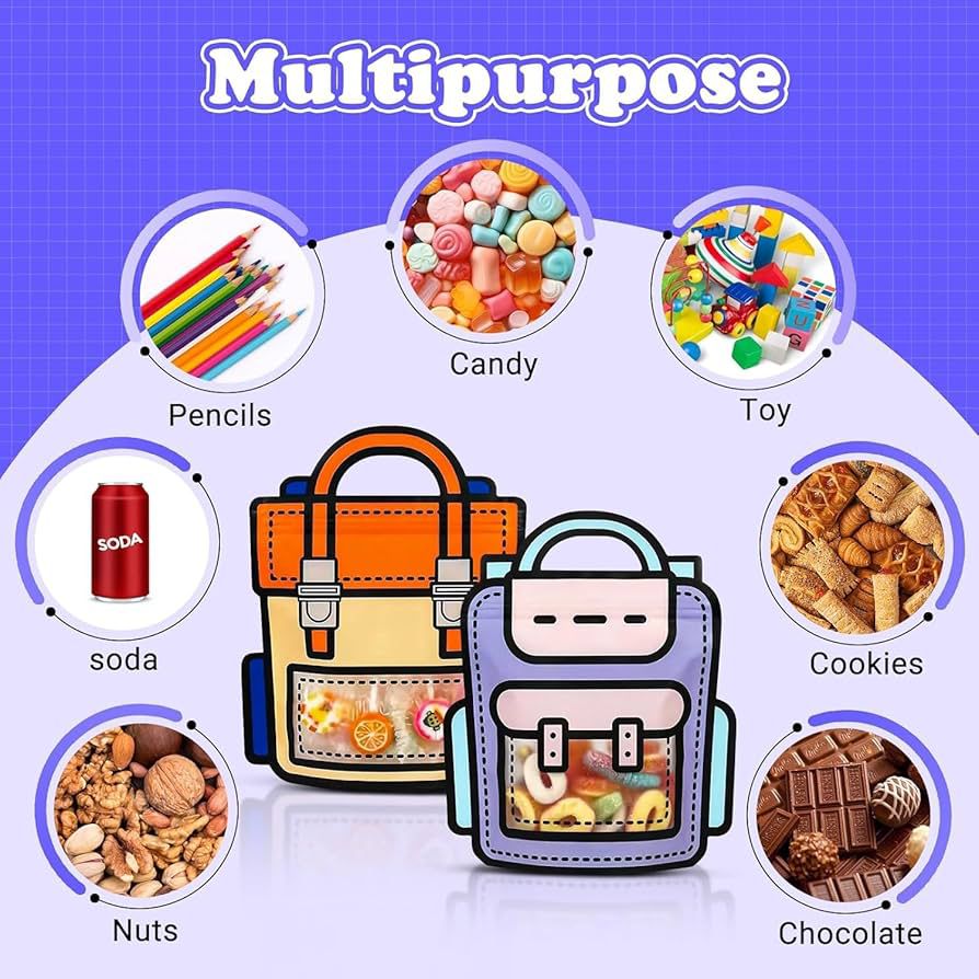 School Bag Themed Candy 5pc – Perfect Goody Bags for Kids, Ideal for Return Gifts for Birthday and Party Favors (Multi color)