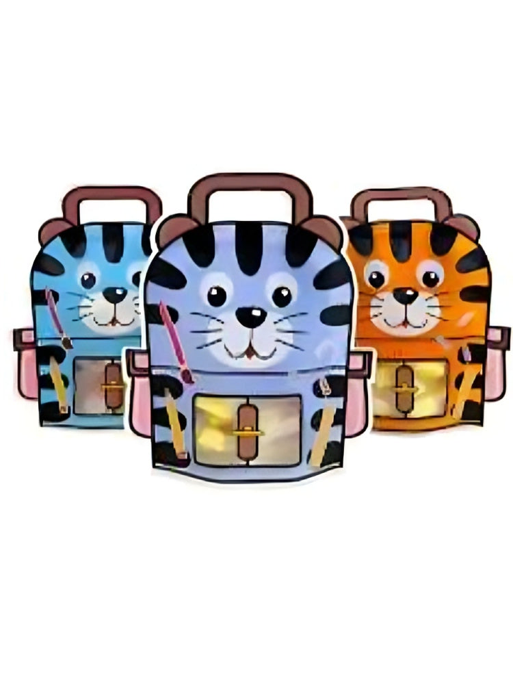 Pack of 10 Cute cartoon print transparent zipper bags