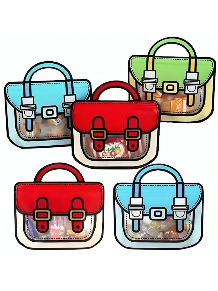 10 Pcs Bag-Shaped Candy Pouches – Fun Return Gift Bags for Kids’ Birthdays, Festivals, Hampers & School Events – Reusable Goodie Bags for Chocolates, Cookies & Small Toys