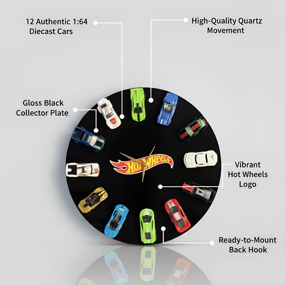Premium Hot Wheels Acrylic Diecast Clock