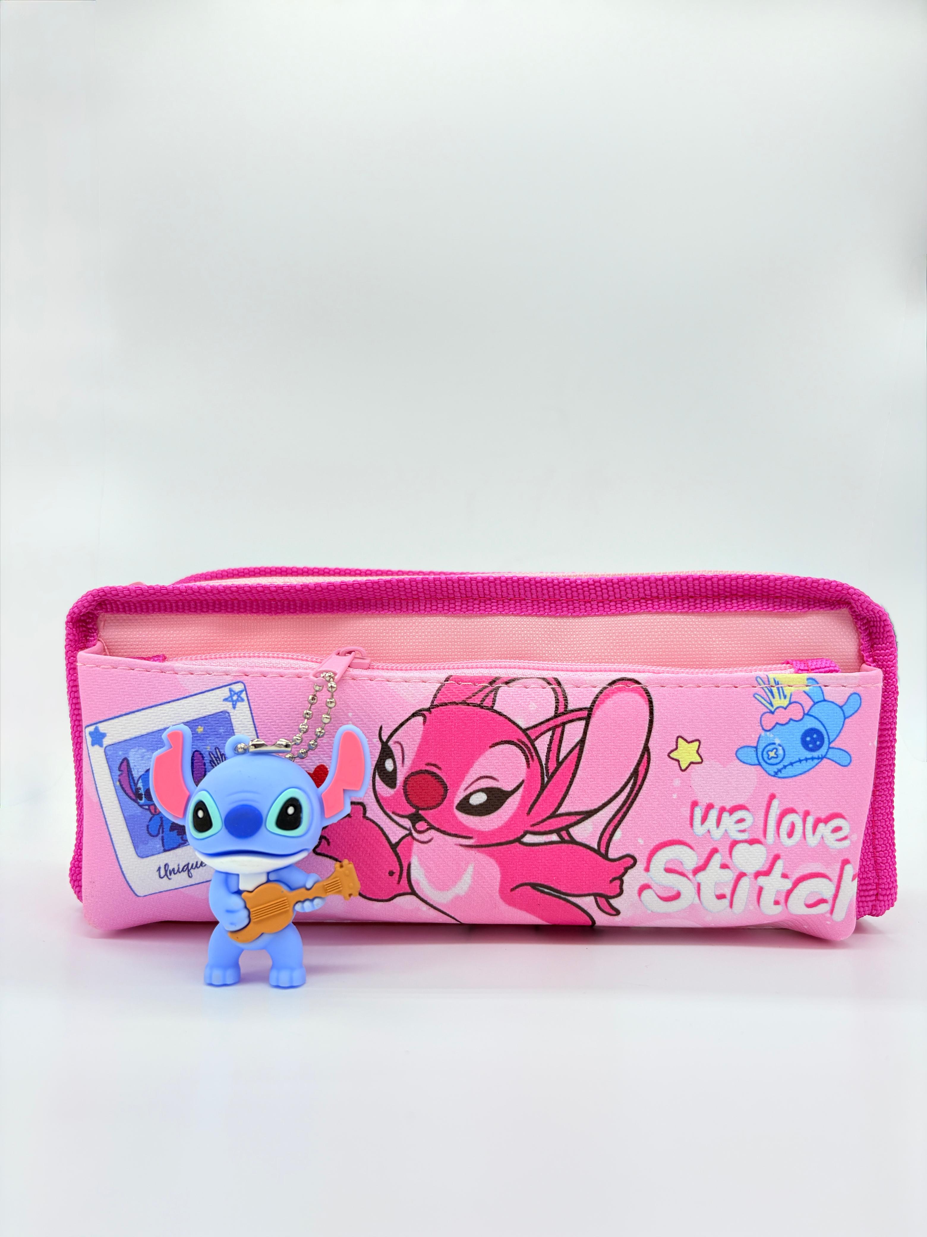Stitch Pouch with Stitch Charms Pencil Case for Kids